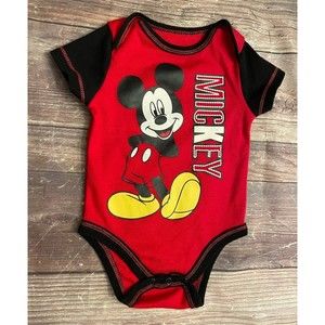 Disney Baby Mickey Mouse Onesie Bodysuit Clothes Outfit Size Newborn, 0-3 months